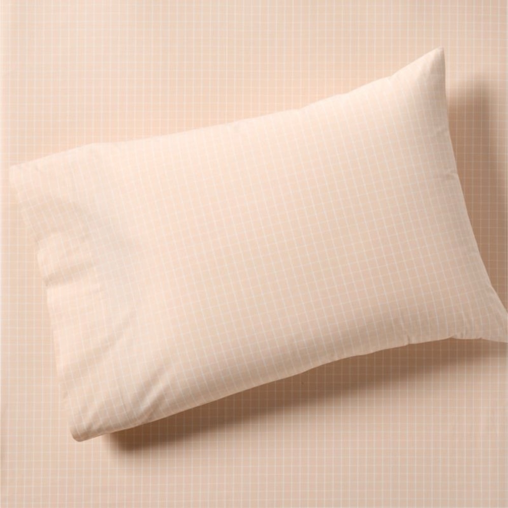 🌙 B51 - Crate & Kids Stax Mini Grid Elegant Pink Yarn-Dyed Organic Cotton